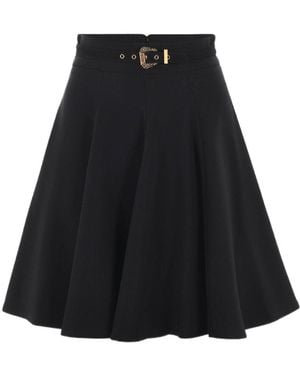 Versace Jeans Couture Flared Mini Skirt - Black