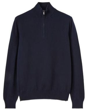 Loro Piana High-Necked Long-Sleeved Jumper - Blue