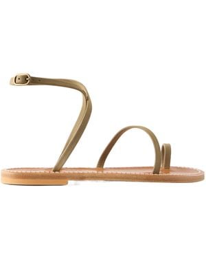 K. Jacques Loki Leather Thong Sandals - Brown