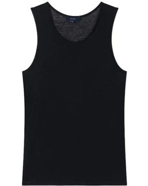 Soeur Round Neck Semi-Transparent Vest - Black