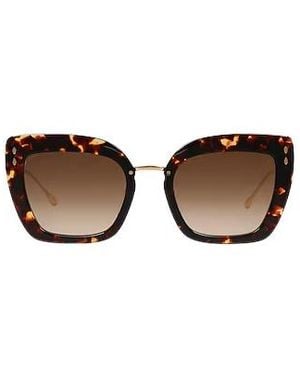 Isabel Marant Minimalist Largeframe Sunglasses - Brown