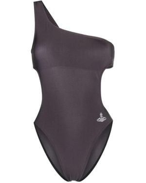 Vivienne Westwood Orb Embroidered One-Piece Swimsuit - Purple
