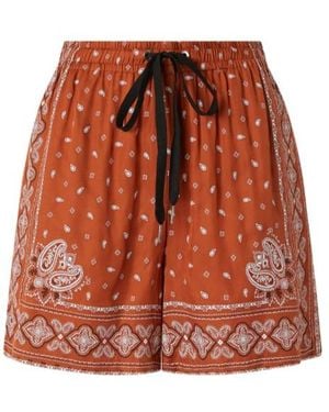 Pinko Bandana-Print Shorts - Orange