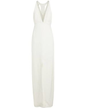 Max Mara Minimalist Sequin Gown - White