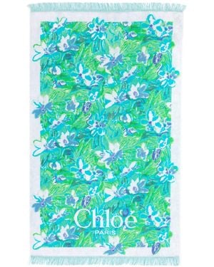 Chloé Chloé Wild Flowers Beach Towel - Blue