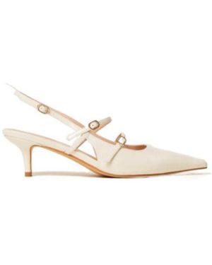 Twinset Pointed Toe Slingback Court Shoes - White