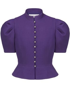 Dior Fitted Short-Sleeved Jacket - Purple