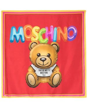 Moschino Logo Scarf - Red