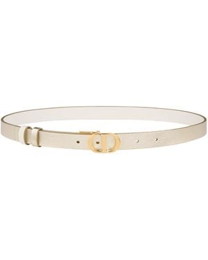 Dior 30 Montaigne Reversible Belt - White