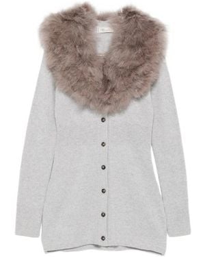 Blumarine Long-Sleeve Cardigan - White