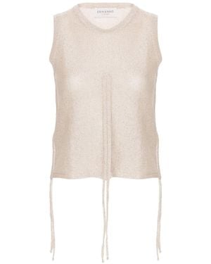 ERMANNO FIRENZE Sleeveless Vest - Natural