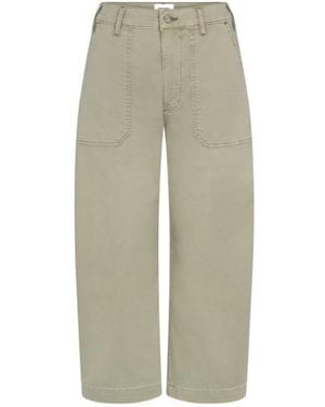 FRAME High-Rise Cropped Trouser - Natural