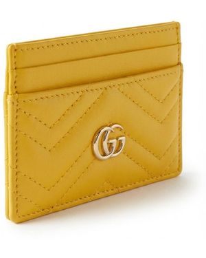Gucci Gg Marmont Card Case - Yellow