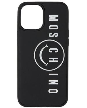 Moschino Logo-Embossed Iphone 12 Pro Max Case - Black