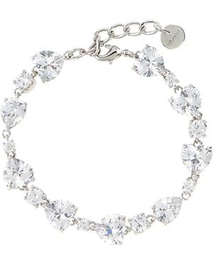 Self-Portrait Crystal Droplet Bracelet - White