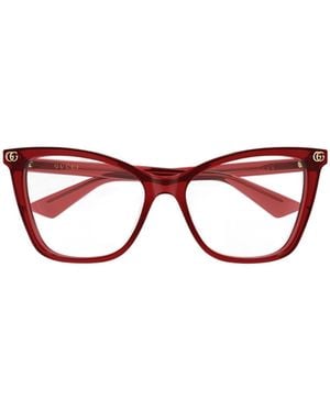 Gucci Cat-Eye Eyeglasses - Red