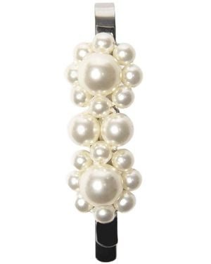Simone Rocha Mini Flower Hair Clip - White