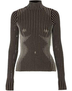 Jean Paul Gaultier Long-Sleeved Knitted Shirt - Black