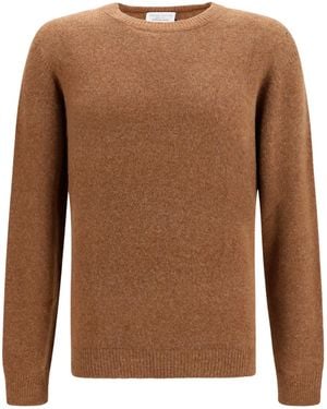 Roberto Collina Long-Sleeved Sweater - Brown