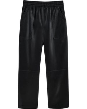 Anine Bing Stretch-Waist Casual Trousers - Black
