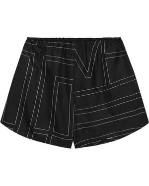 TOTEME Elastic Waist Shorts - Black