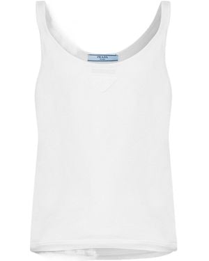 Prada Scoop-Neck Tank Top - White