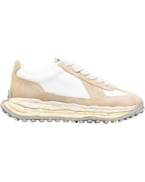 Maison Mihara Yasuhiro Larry Paneled-Design Trainers - Natural