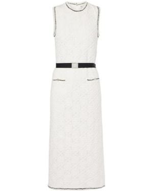 Tory Burch Belted Cotton Midi Dress - White