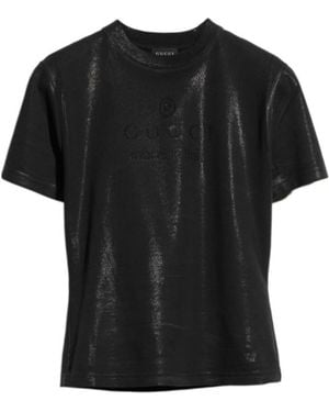 Gucci Technical Cotton Jersey T-Shirt With Print - Black