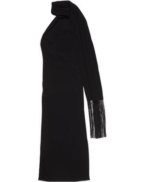 Acne Studios Draped Satin Dress - Black