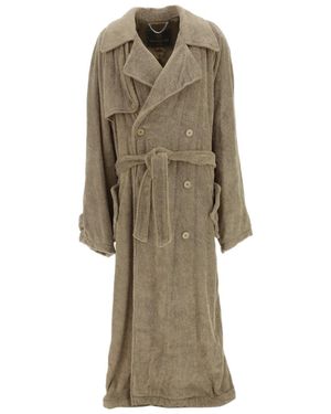Balenciaga Tie-Waisted Midi Coat - Natural