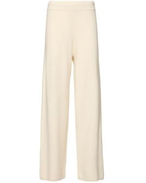 Extreme Cashmere Elastic Waist Casual Trousers - Natural