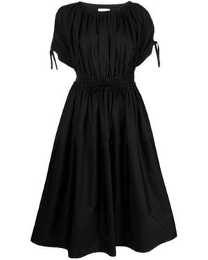 Moncler Drawstring Waist Cotton Dress - Black