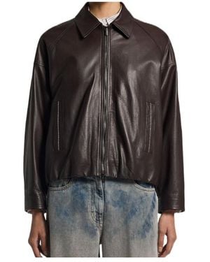 Peserico Leather Jacket - Black