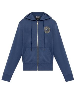 Versace Jeans Couture Couture Logo Zip-Up Sweater - Blue