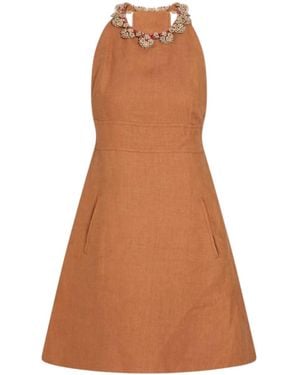 Valentino Sleeveless Dress - Brown