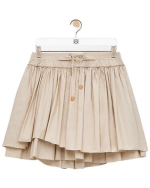 Loewe Layered Mini Skirt - Natural