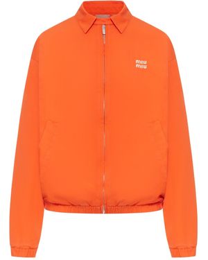 Miu Miu Zipped Jacket - Orange