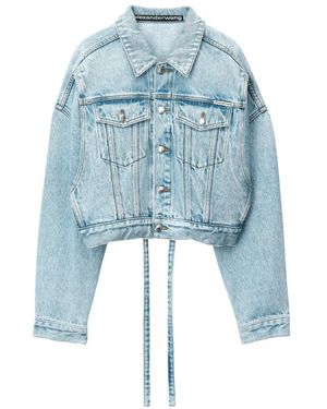 Alexander Wang Cinch Hem Trucker Jacket - Blue