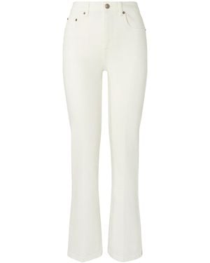 Tory Burch Mid-Rise Flared Jeans - White