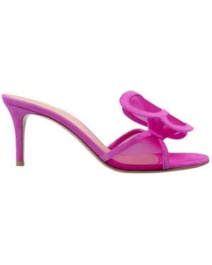 Gianvito Rossi Round Toe High Heel Sandals - Pink
