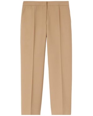 Jil Sander Tapered Cropped Tailored Trousers - Natural