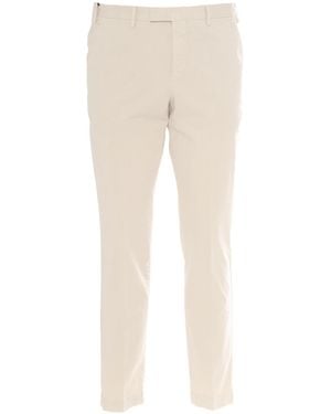 PT01 Pleated Zipper Casual Pants - Natural