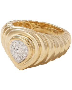 Yvonne Léon Mini 9-Karat Diamond Signet Ring - White