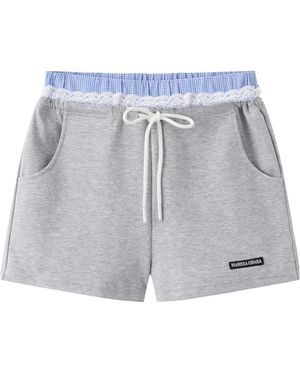 Marissa Chiara Elastic Waist Shorts - Grey