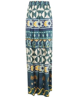 La DoubleJ Geometrical Casual Pants - Blue