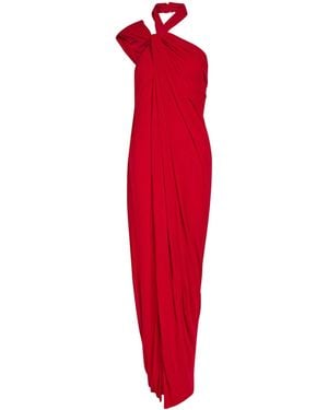 Balmain Chiffon Dress - Red