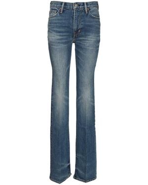 Tom Ford Japanese Stonewashed Comfort Denim Flare Jeans - Blue