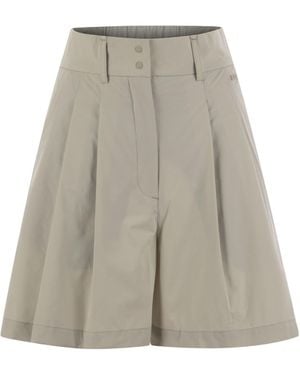 Herno Pleated Detail Shorts - Grey