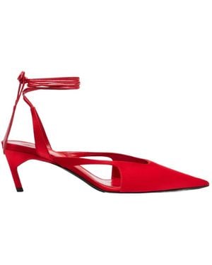 The Attico Satin High-Heeled Sandals - Red